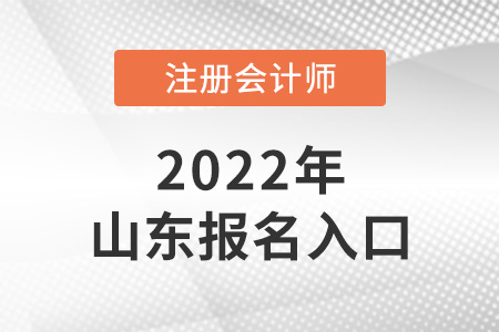 2022年山東注會考試報名入口是什么？
