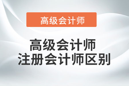 高級會(huì)計(jì)師和注冊會(huì)計(jì)師區(qū)別