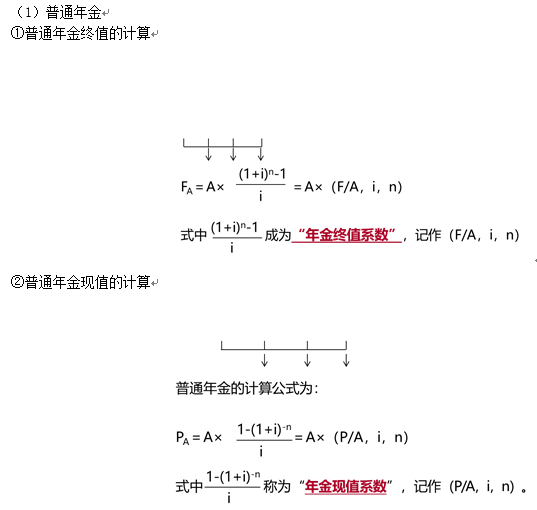 年金的有關計算