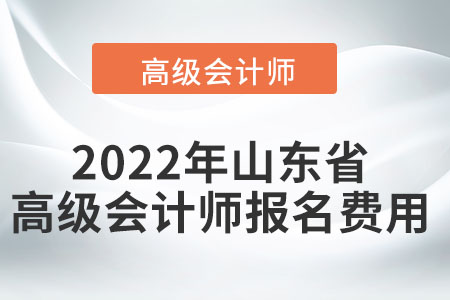 2022年山東省高級(jí)會(huì)計(jì)師報(bào)名費(fèi)用高不高？