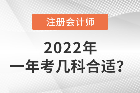 注冊會計師一年考幾科合適？