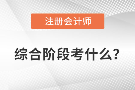 注會(huì)綜合階段考試考什么？