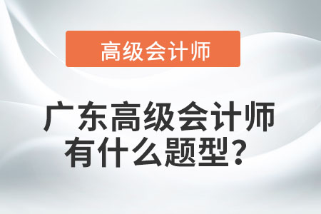 廣東高級(jí)會(huì)計(jì)師有什么題型？