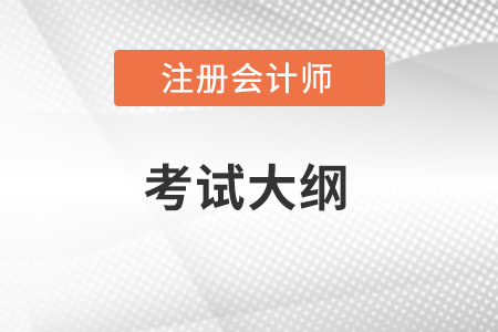 注冊(cè)會(huì)計(jì)師2022年大綱有變動(dòng)嗎？