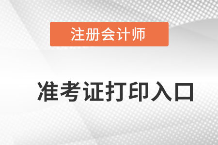 黑龍江省綏化注冊會(huì)計(jì)師準(zhǔn)考證打印入口？