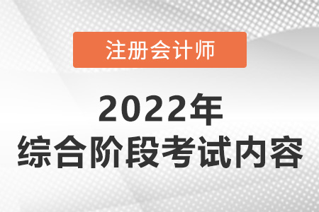 2022年注冊會計師綜合階段考試考什么？