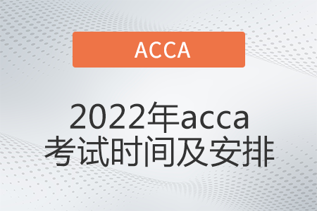 2022年acca考試時間及安排