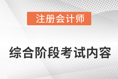 注會綜合階段考試考什么？