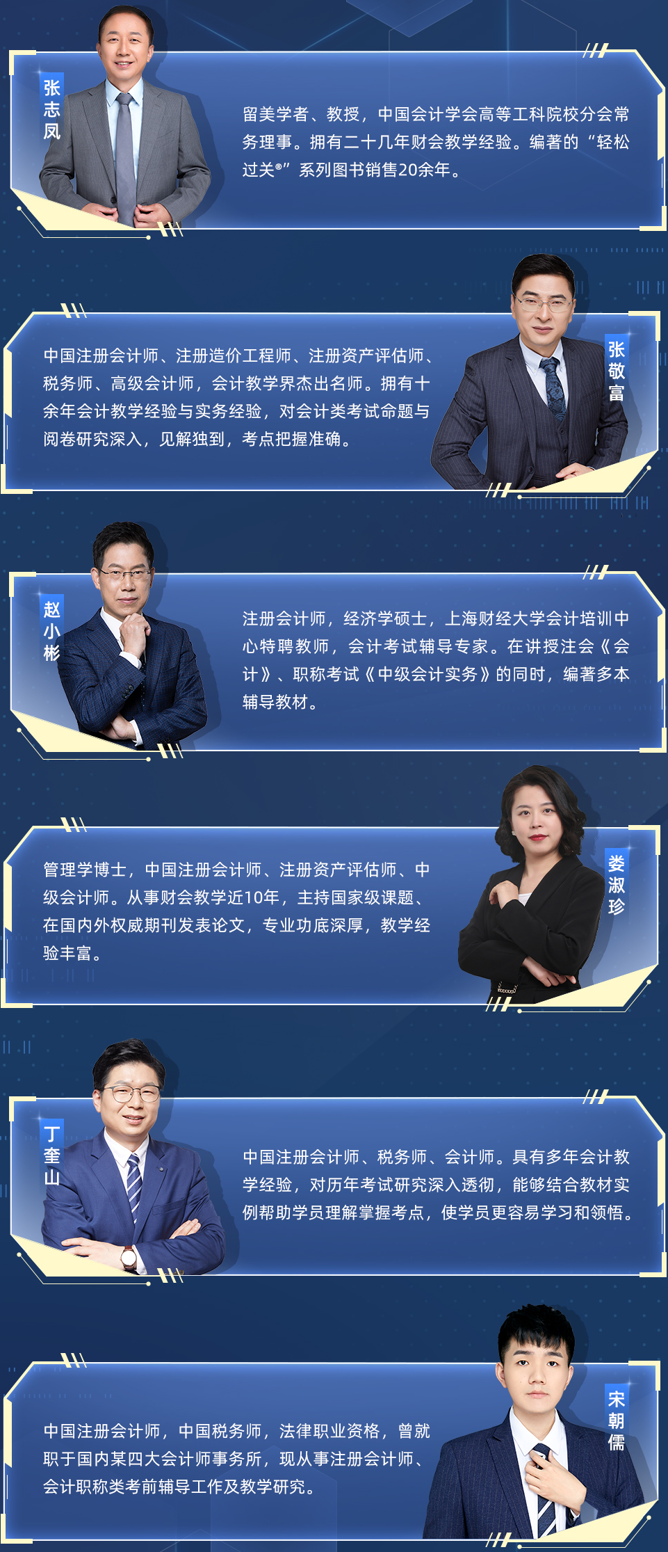 注會名師陣容圖-會計(jì)