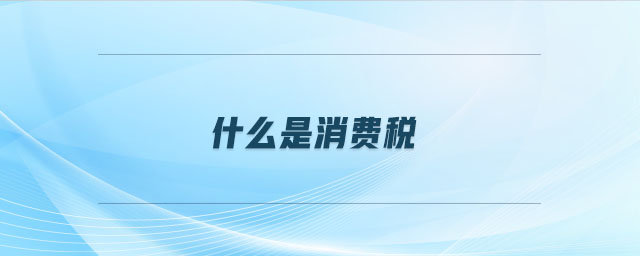 什么是消費稅