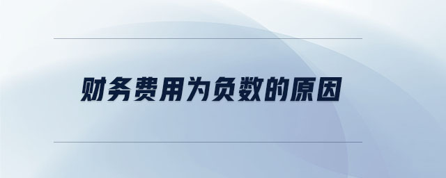 財(cái)務(wù)費(fèi)用為負(fù)數(shù)的原因