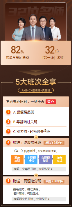東奧注會(huì)D班鉅惠！
