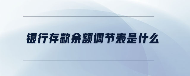 銀行存款余額調節(jié)表是什么