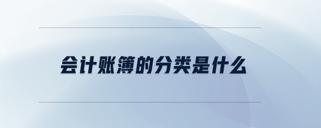 會(huì)計(jì)賬簿的分類是什么
