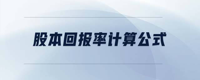 股本回報率計算公式