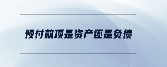 預付款項是資產(chǎn)還是負債