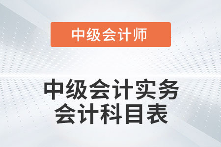 中級(jí)會(huì)計(jì)實(shí)務(wù)會(huì)計(jì)科目表你知道嗎？