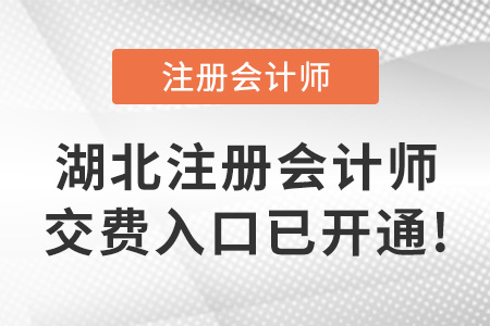 2023年湖北注冊(cè)會(huì)計(jì)師交費(fèi)開(kāi)始！30日截止！