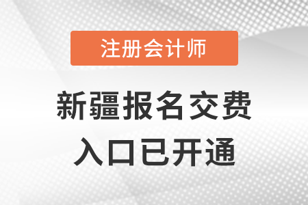2022年新疆注冊會計師報名交費已開始，點擊進(jìn)入！