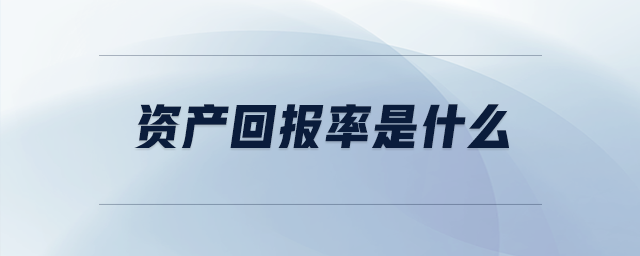 資產(chǎn)回報率是什么