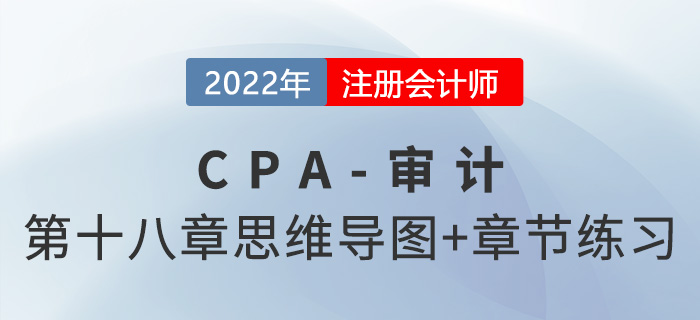 2022年注冊會計師《審計》第十八章思維導圖+章節(jié)練習