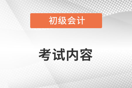 初級(jí)會(huì)計(jì)師考試內(nèi)容是什么？