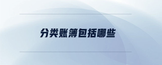 分類(lèi)賬簿包括哪些