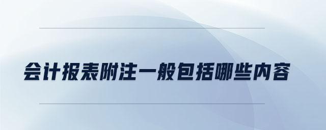 會計報表附注一般包括哪些內容