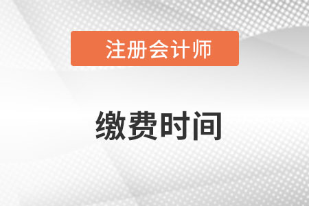 重慶市開縣注冊會計繳費時間是什么時候？