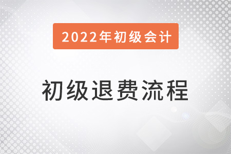 2022年初級會計報名費(fèi)退費(fèi)流程