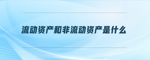 流動資產和非流動資產是什么