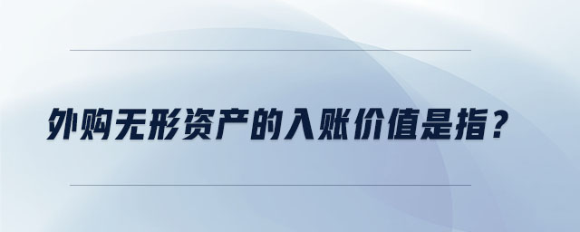 外購無形資產(chǎn)的入賬價(jià)值是指？