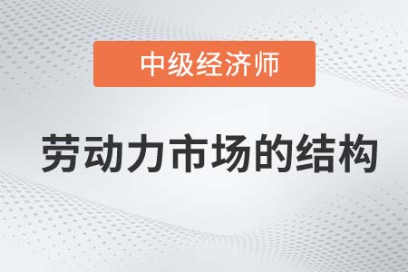 勞動(dòng)力市場(chǎng)的結(jié)構(gòu)_2022中級(jí)經(jīng)濟(jì)師人力資源知識(shí)點(diǎn)