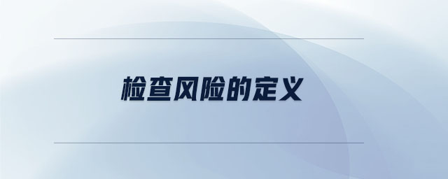 檢查風險的定義