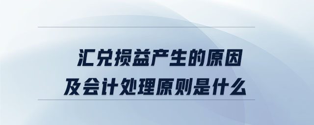 匯兌損益產(chǎn)生的原因及會(huì)計(jì)處理原則是什么