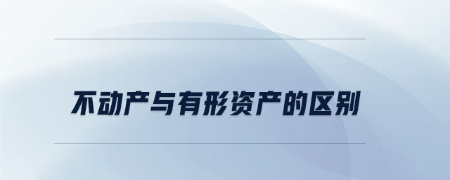 不動(dòng)產(chǎn)與有形資產(chǎn)的區(qū)別
