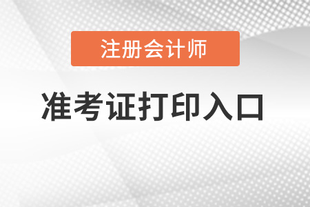 上海市浦東新區(qū)注冊(cè)會(huì)計(jì)師準(zhǔn)考證打印入口網(wǎng)址