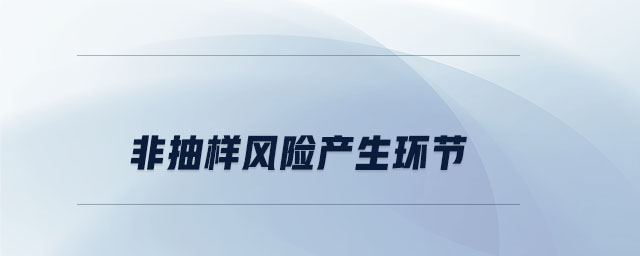 非抽樣風險產(chǎn)生環(huán)節(jié)