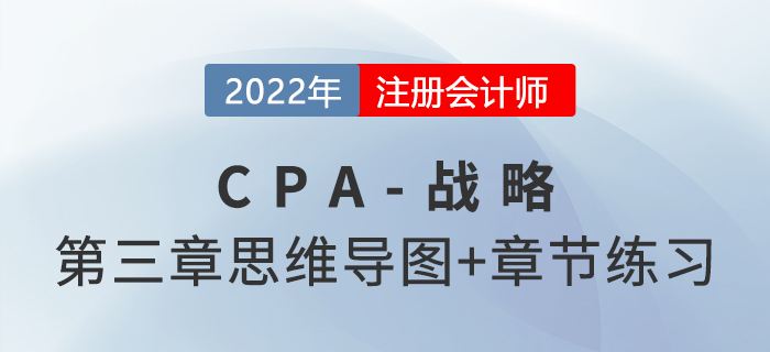 2022年注會戰(zhàn)略第三章思維導(dǎo)圖（第一部分）+章節(jié)練習(xí)