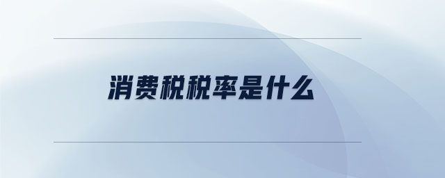 消費稅稅率是什么