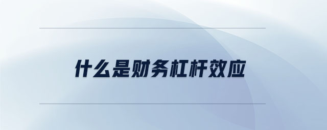 什么是財務(wù)杠桿效應(yīng)