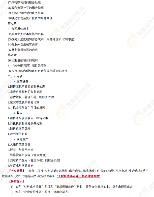 2022年《初級會計實務》考后點評第十場考點