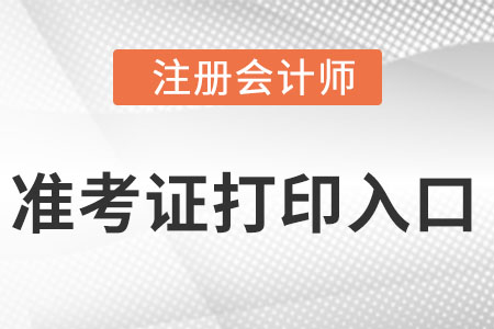 陜西省渭南注冊會計(jì)師準(zhǔn)考證打印入口官網(wǎng)