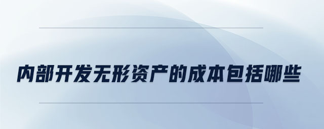 內(nèi)部開(kāi)發(fā)無(wú)形資產(chǎn)的成本包括哪些