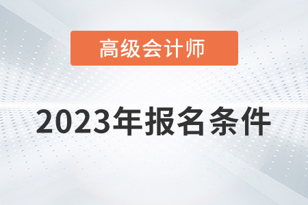 報考高級會計師的條件2023公布了嗎？