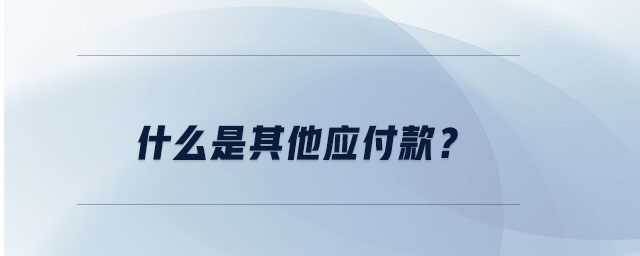 什么是其他應(yīng)付款？