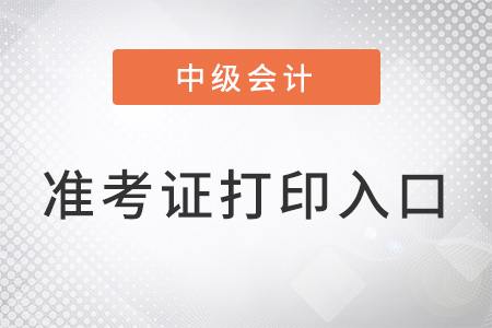 上海市金山區(qū)中級(jí)會(huì)計(jì)準(zhǔn)考證打印入口是什么