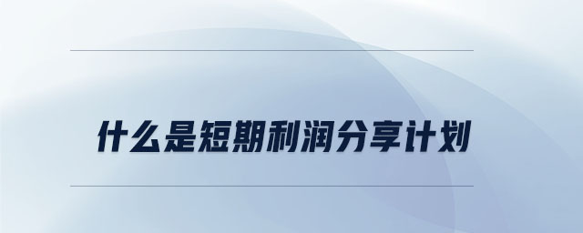 什么是短期利潤(rùn)分享計(jì)劃