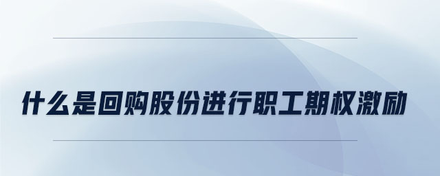 什么是回購(gòu)股份進(jìn)行職工期權(quán)激勵(lì)