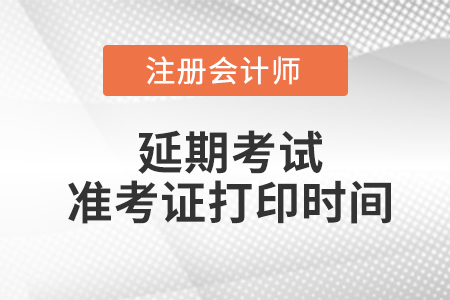 海南省保亭自治縣注冊會計師延考準考證打印時間在2022年的哪天？